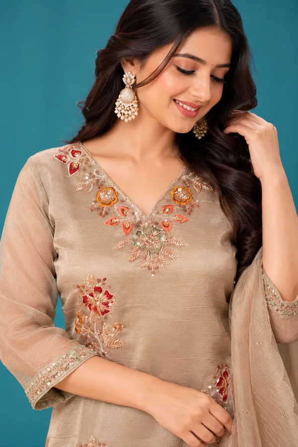 Elegant_Beige_Embroidered_Kurta_Set_With_Sage_Green_Pants_Olive_Gray