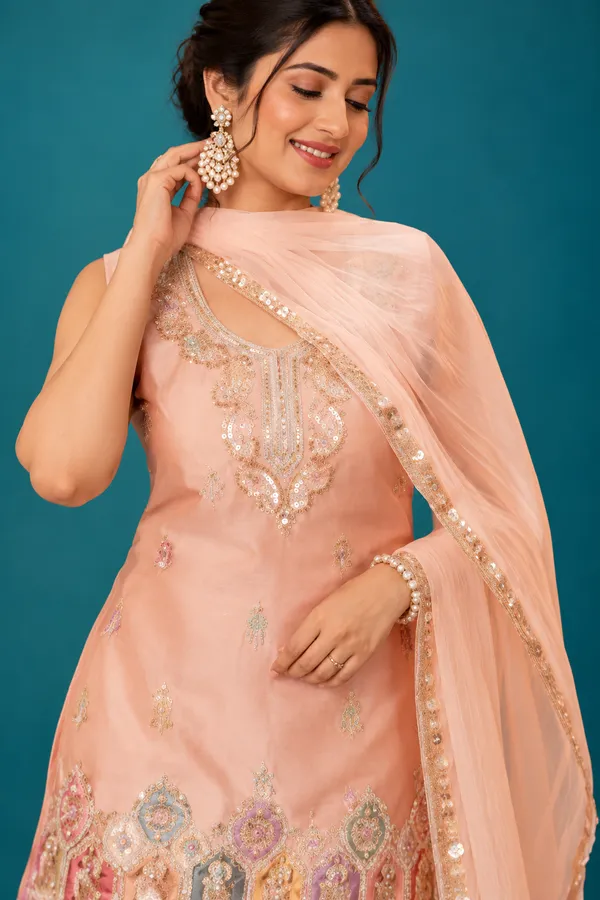 Elegant_Peach_Embroidered_Festive_Palazzo_Set_Peach_Blossom
