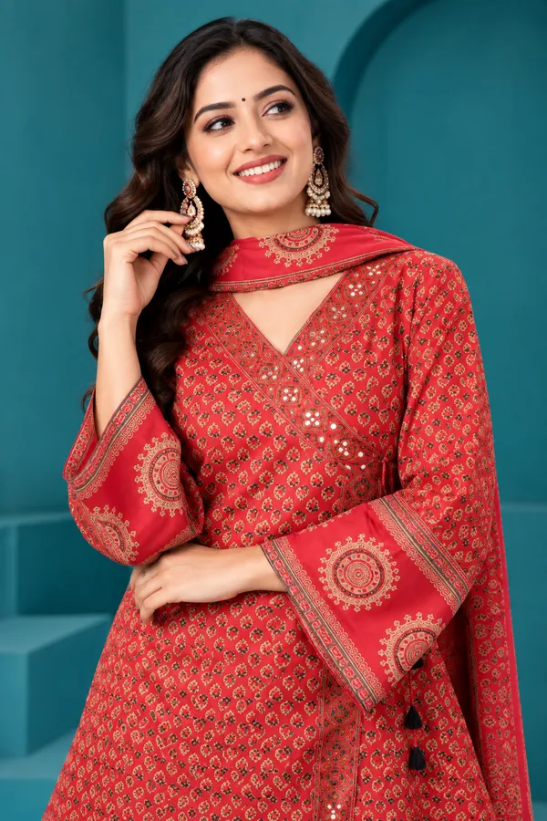 Elegant_Red_Printed_Co_Ord_Set_With_Dupatta_Red