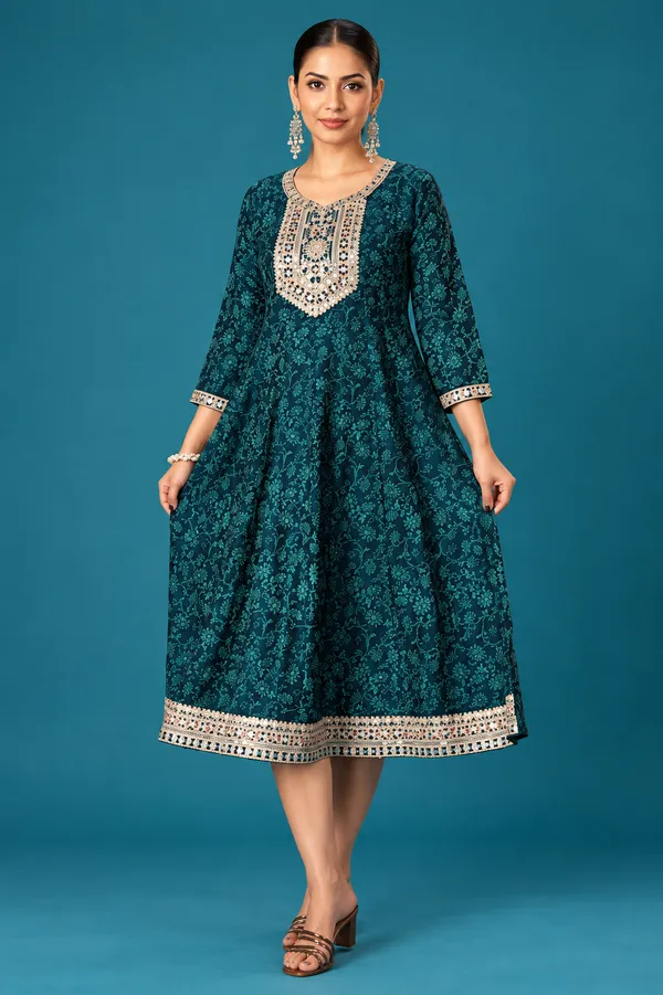 Teal_Blue_Embroidered_Anarkali_Dress_Aqua_Teal