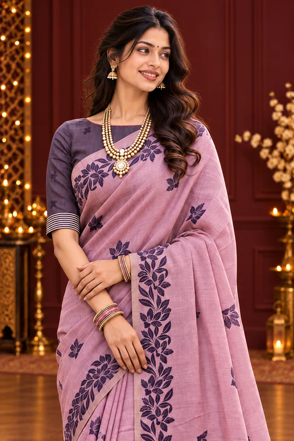 Title_Elegant_Mauve_Saree_With_Bird_Floral_Pallu_Blush_Pink