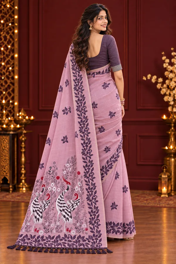 Title_Elegant_Mauve_Saree_With_Bird_Floral_Pallu_Blush_Pink