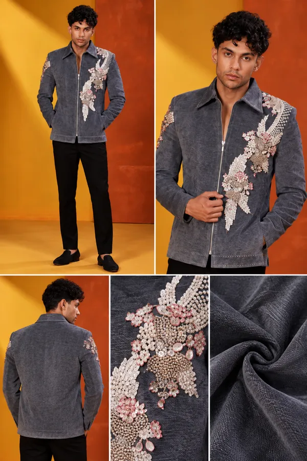 Charcoal_Grey_Embroidered_Designer_Jacket