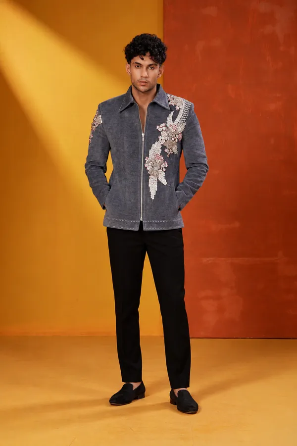 Charcoal_Grey_Embroidered_Designer_Jacket