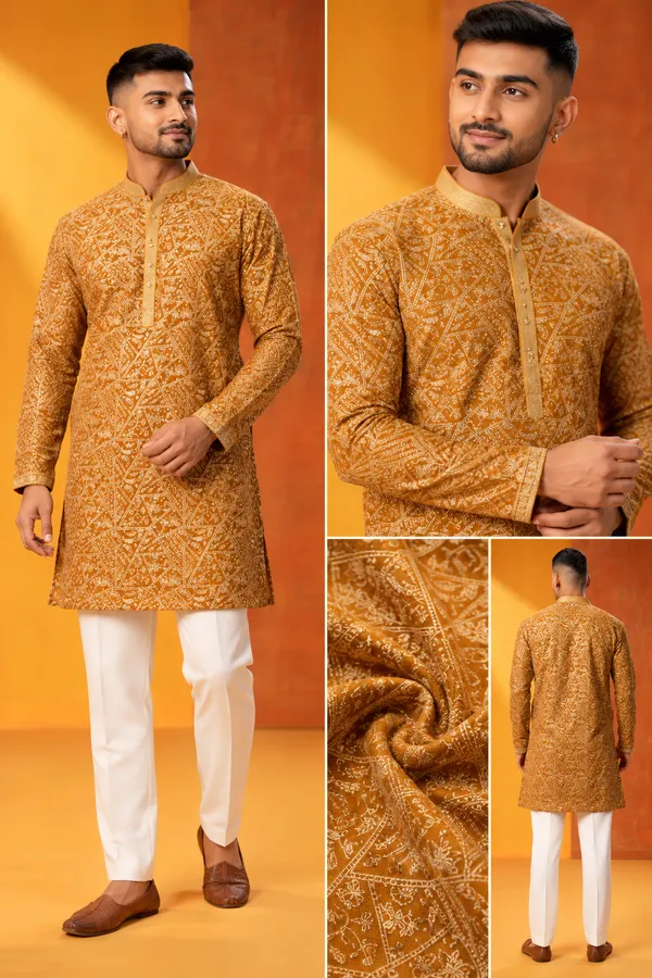 Mustard_Gold_Embroidered_Festive_Kurta_Set