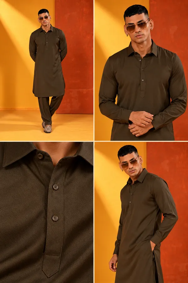 Dark_Olive_Brown_Kurta_Set_Contemporary_Ethnic_Style
