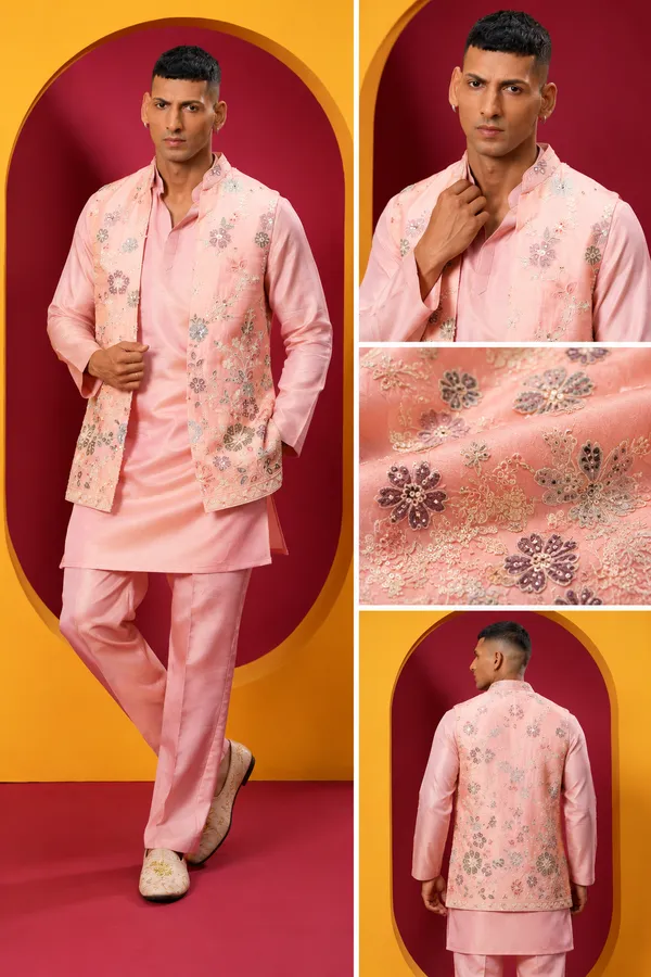 Blush_Pink_Embroidered_Indo_Western_Kurta_Set