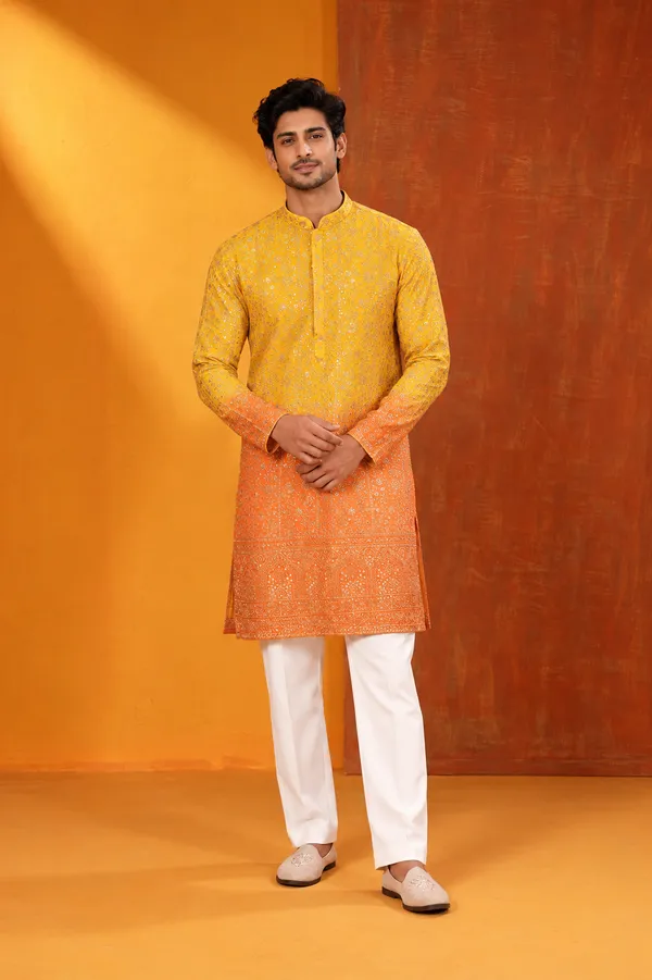 Mustard_Yellow_Orange_Embroidered_Festive_Kurta_Set