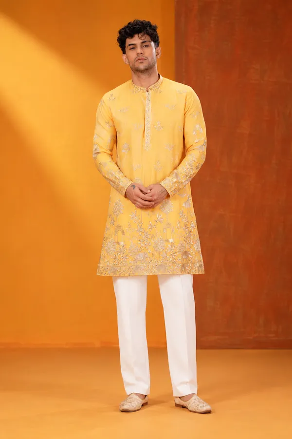 Golden_Yellow_Embroidered_Festive_Kurta_Premium_Men_S_Ethnic_Look