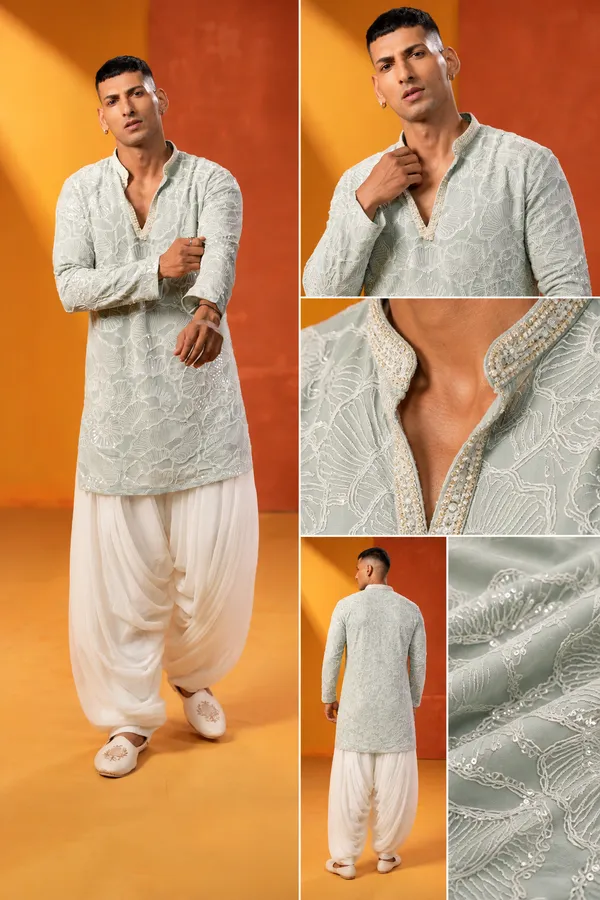Mint_Green_Embroidered_Kurta_Set
