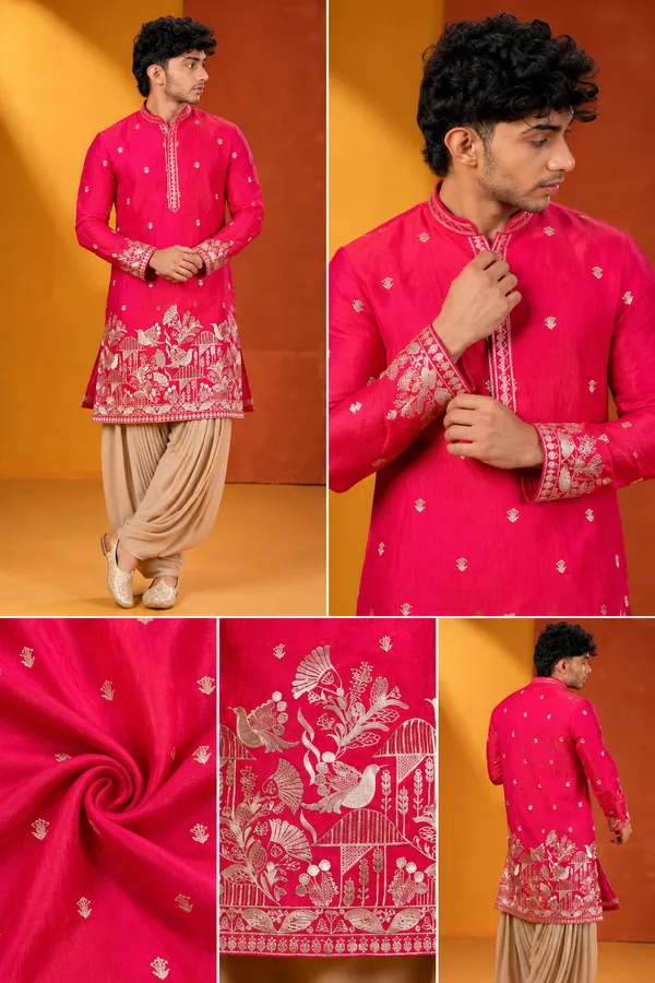 Royal_Fuchsia_Embroidered_Kurta_Set