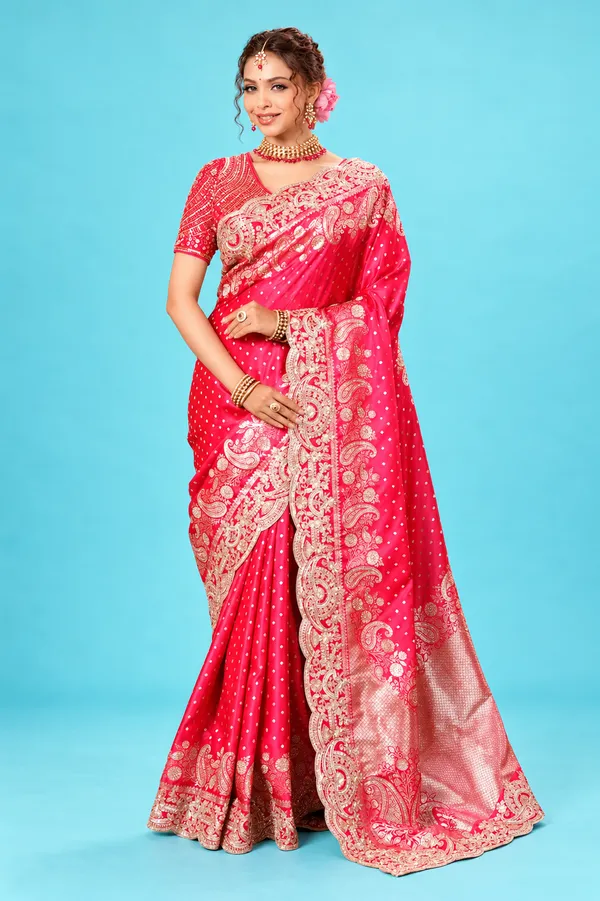 Royal_Rani_Pink_Designer_Saree_With_Golden_Paisley_Work_Rich_Embroidered_Pallu_Rani_Pink