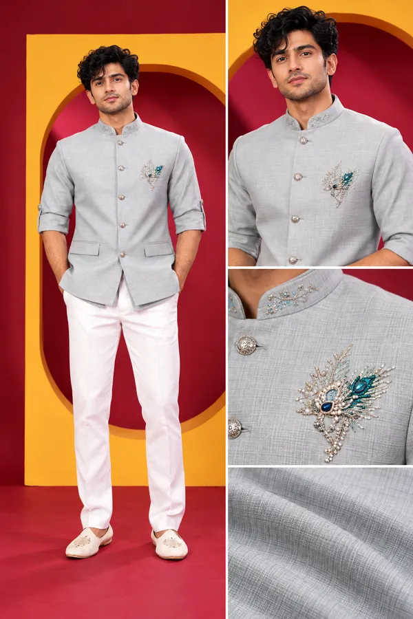 Men_S_Premium_Light_Grey_Jodhpuri_Jacket_With_White_Trouser_Set