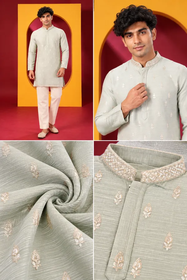 Men_S_Premium_Pastel_Kurta_With_White_Pant_Set