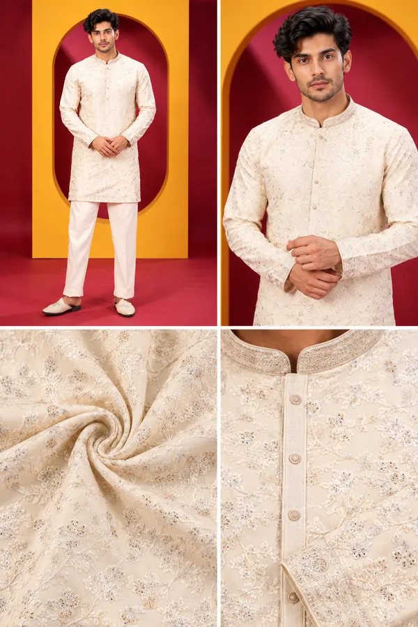 Men_S_Premium_Ivory_Cream_Kurta_White_Pant_Set