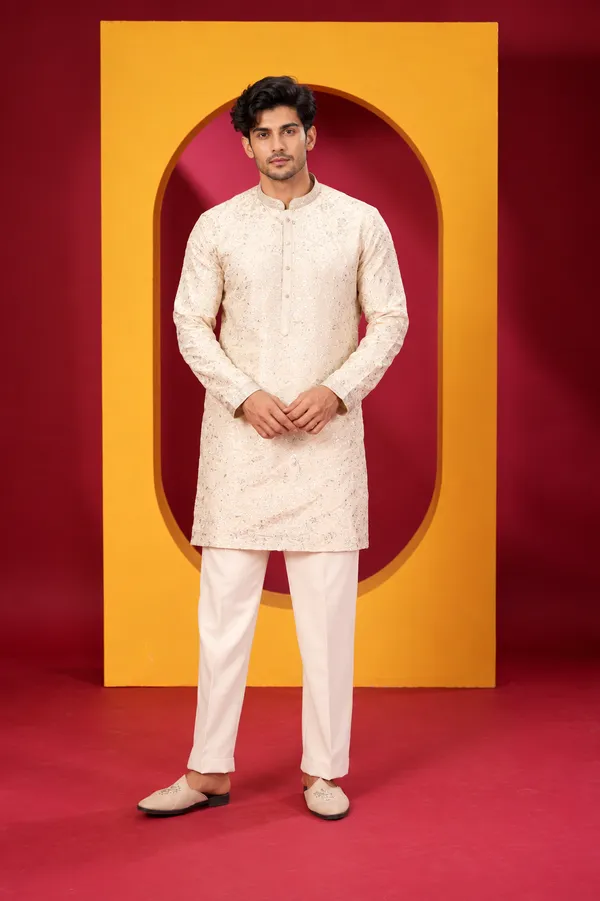 Men_S_Premium_Ivory_Cream_Kurta_White_Pant_Set