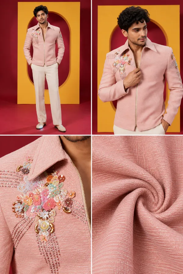 Men_S_Premium_Pastel_Pink_Floral_Embroidered_Indo_Western_Jacket_With_Ivory_Trouser_Set