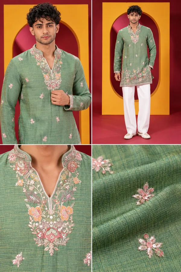 Men_S_Premium_Sage_Green_Floral_Embroidered_Festive_Kurta_Pajama_Set