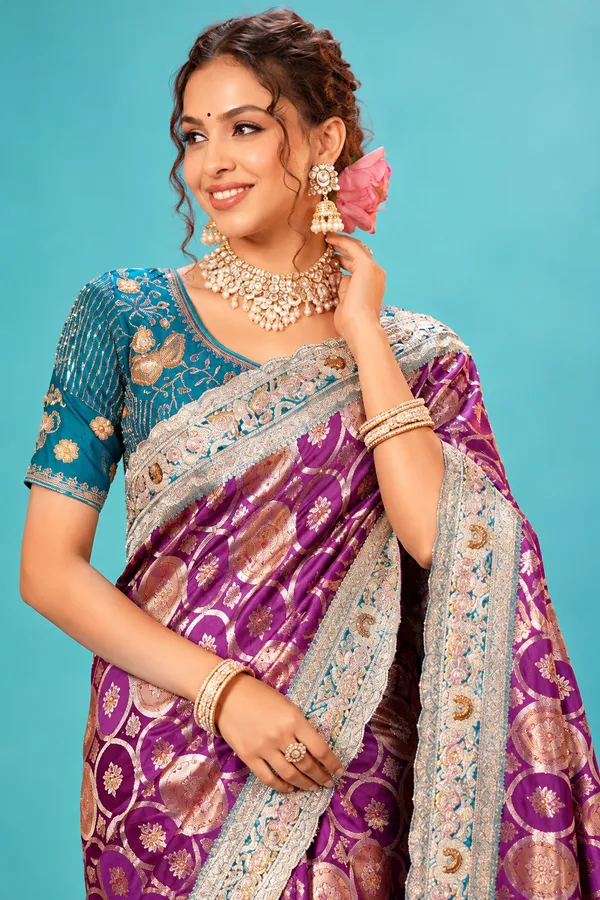 Royal_Purple_Designer_Saree_With_Golden_Woven_Motifs_Rich_Silver_Blue_Embroidered_Pallu_Purple