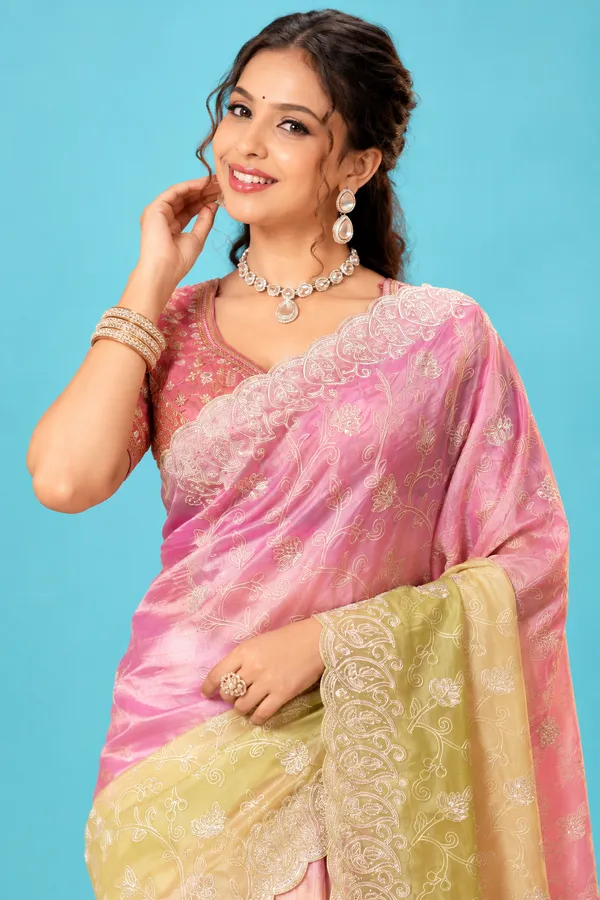 Elegant_Baby_Pink_Pastel_Yellow_Designer_Saree_With_Delicate_White_Floral_Embroidery_Scalloped_Border_Light_Pink