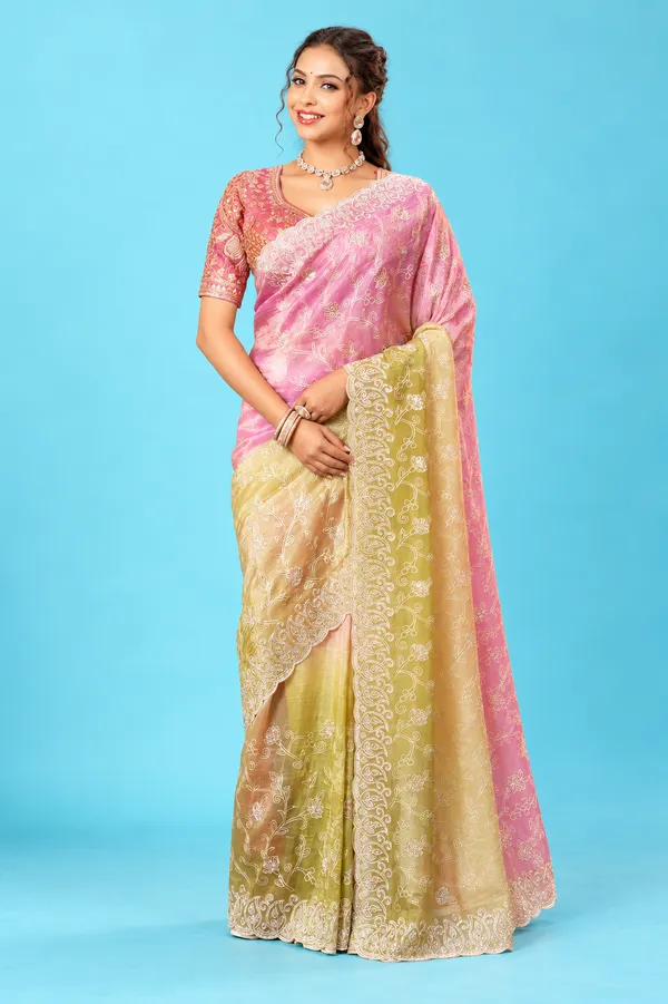Elegant_Baby_Pink_Pastel_Yellow_Designer_Saree_With_Delicate_White_Floral_Embroidery_Scalloped_Border_Light_Pink
