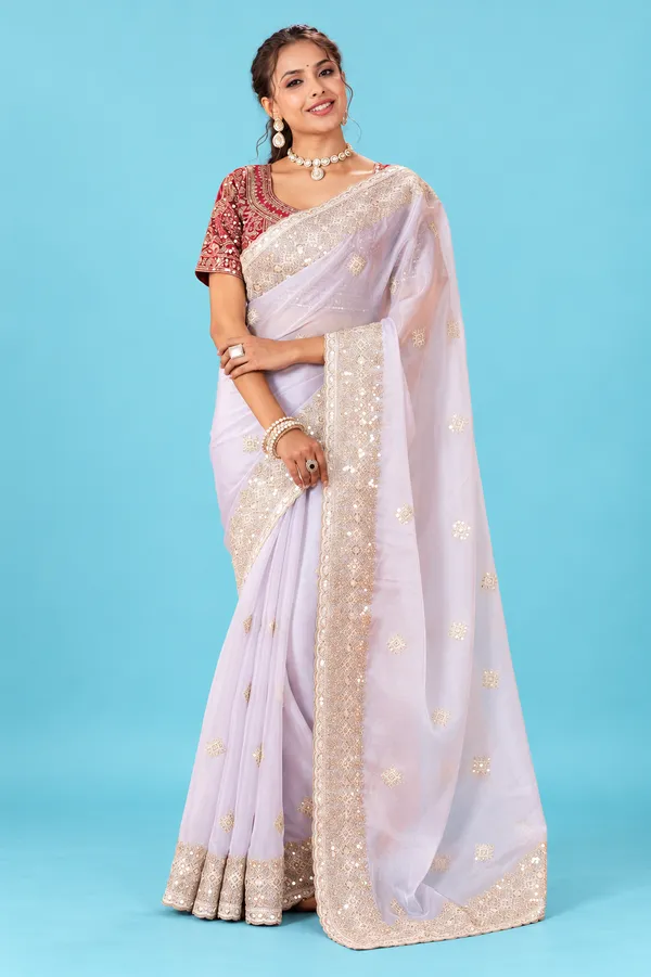 Elegant_Pastel_Lavender_Designer_Saree_With_Golden_Embroidery_Rich_Scalloped_Border_Lavender