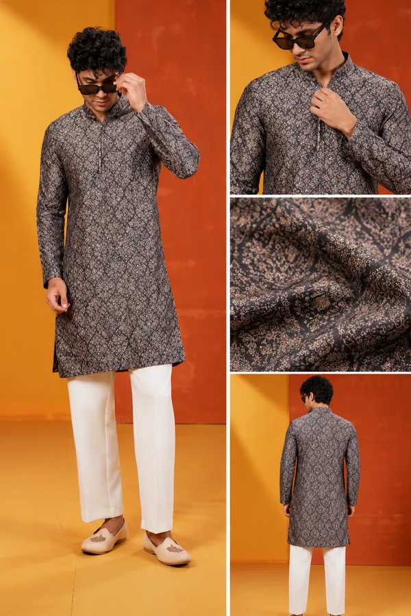 Men_S_Premium_Charcoal_Grey_Printed_Kurta_Set