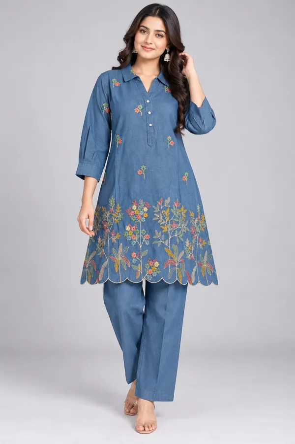 Elegant_Denim_Blue_Floral_Embroidered_Co_Ord_Set_For_Women_Sky_Blue