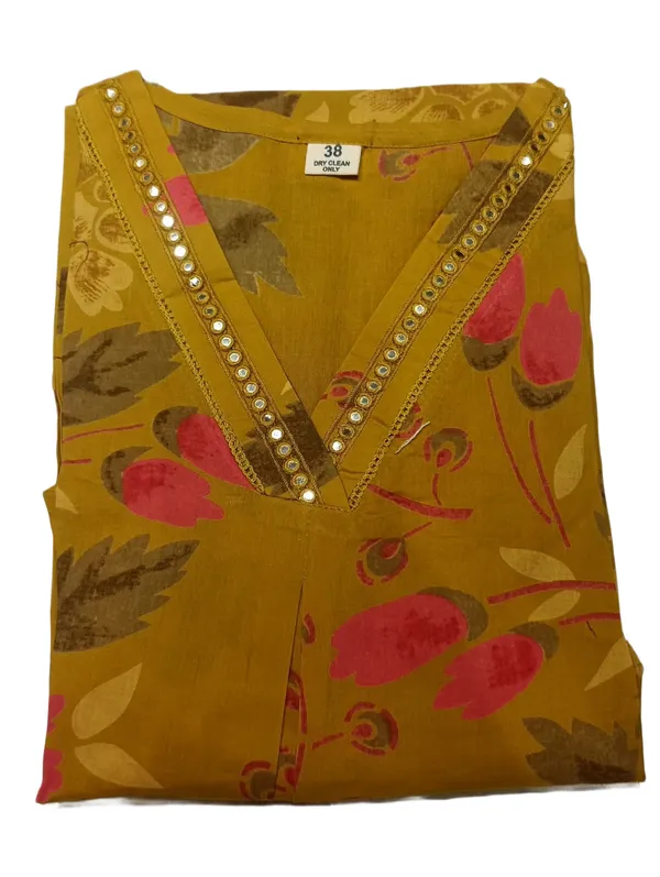 Elegant_Mustard_Yellow_Floral_Printed_Kurta_Palazzo_Set_Yellow