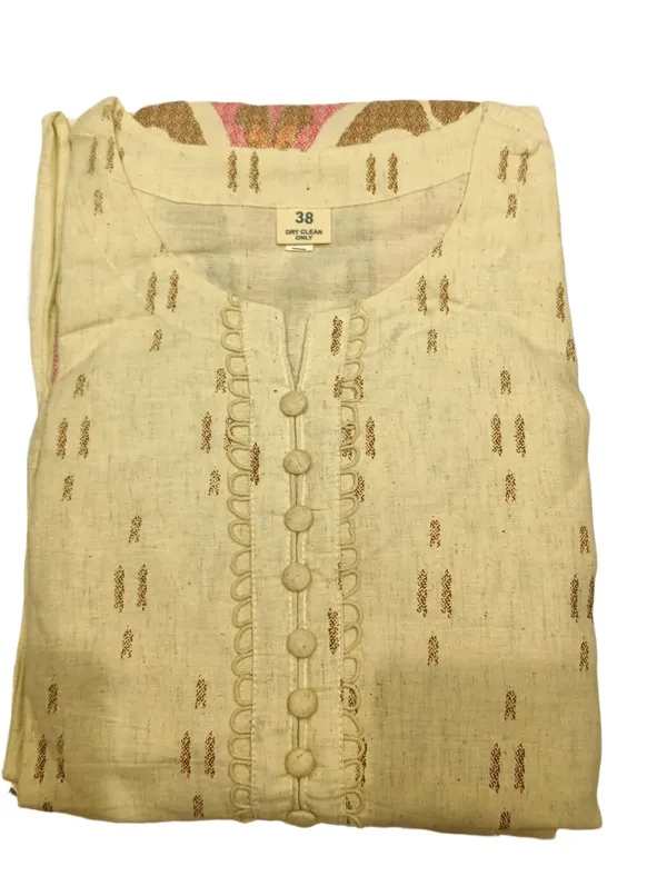 Elegant_Cream_Printed_Kurta_With_Dhoti_Pants_Set_For_Women_Ivory_Cream