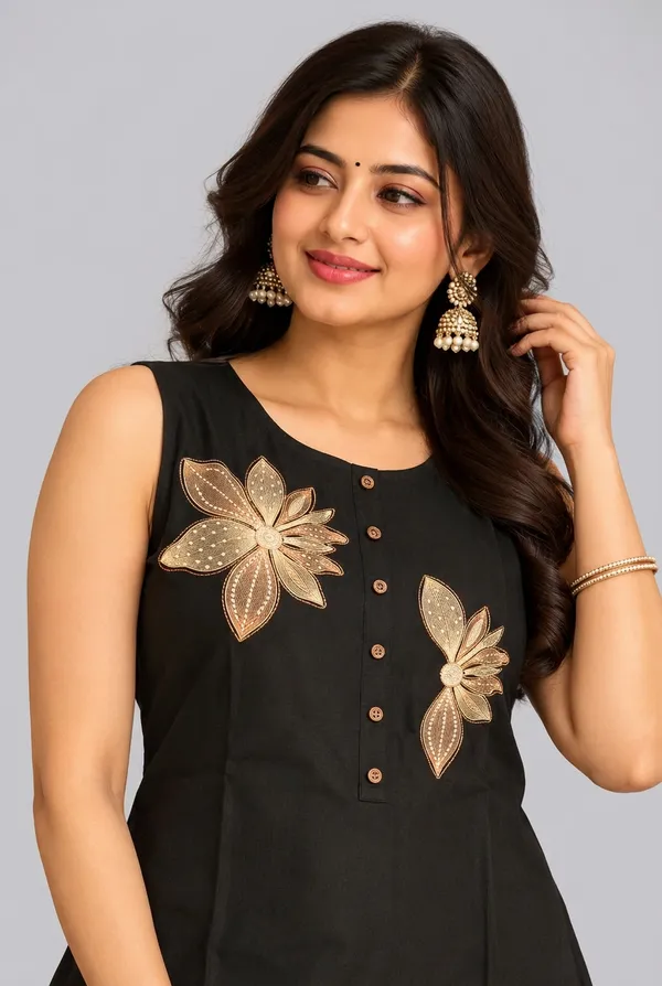 Elegant_Black_Floral_Embroidered_Kurta_Palazzo_Set_For_Women_Black