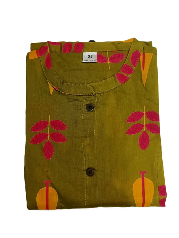 Olive_Green_Printed_A_Line_Kurta_With_Matching_Palazzo_Set_Olive_Green
