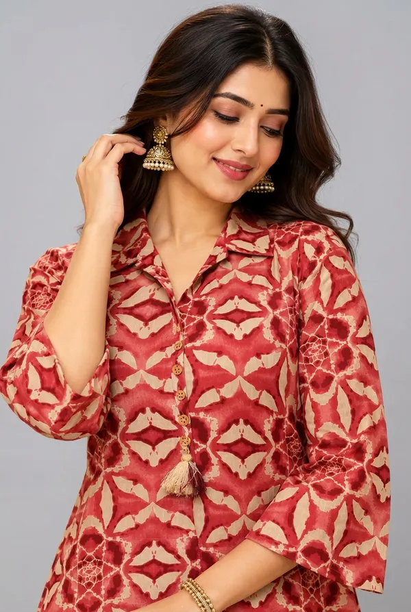Elegant_Maroon_Floral_Printed_Kurta_Palazzo_Set_Maroon