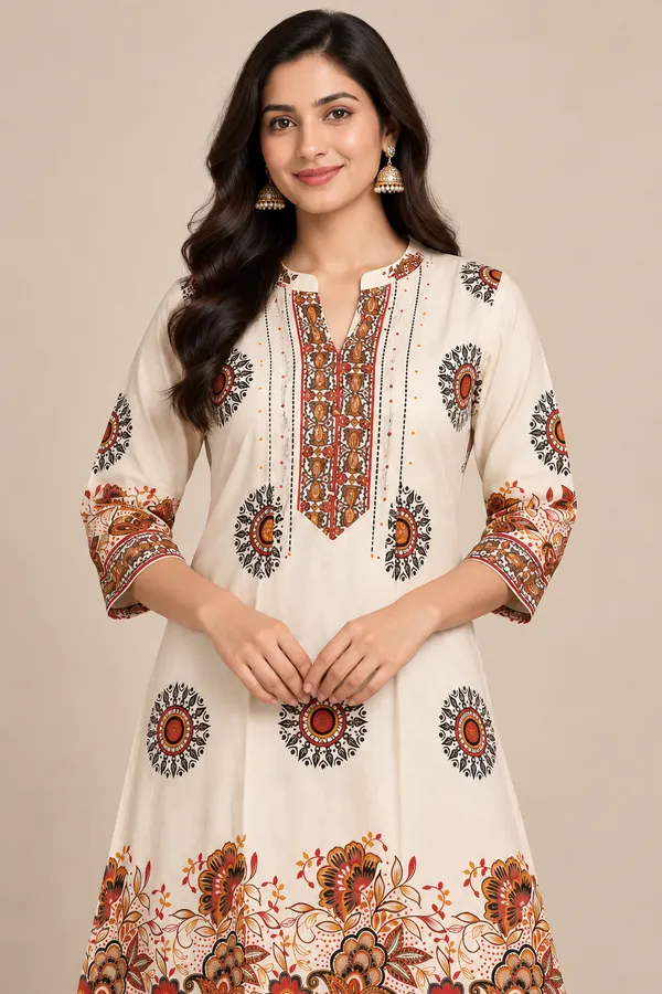 Elegant_Cream_Floral_Printed_Kurta_Palazzo_Set_For_Women_Off_White_Cream