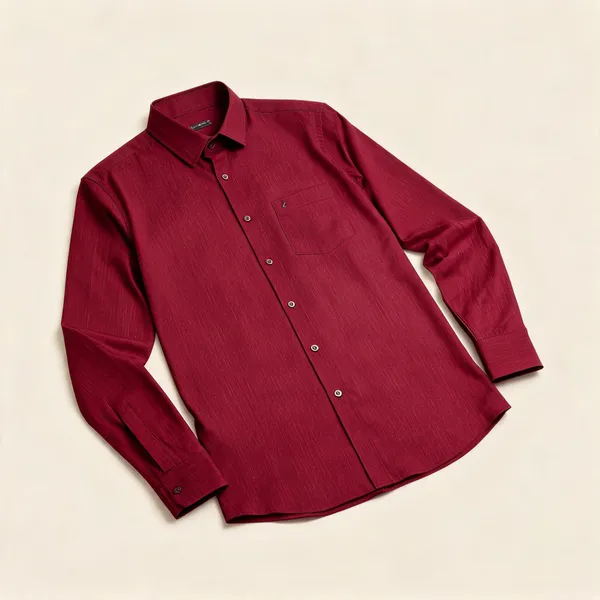 Men_Orange_Formal_Textured_Shirt_Maroon