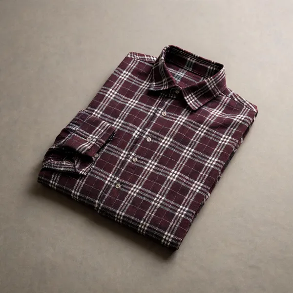 Mens_Checked_Casual_Shirt_Maroon