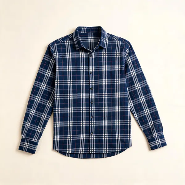 Mens_Checked_Casual_Shirt_Blue