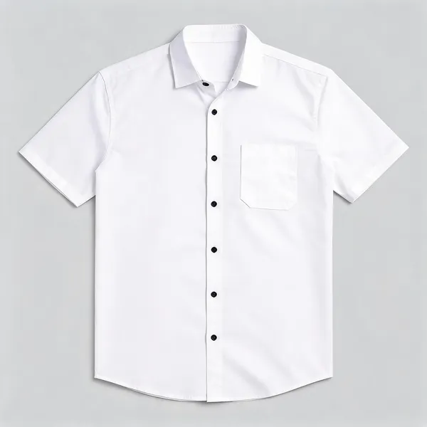 Mens_Casual_Half_Sleeve_Shirt_White