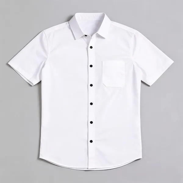 Mens_Casual_Half_Sleeve_Shirt_White
