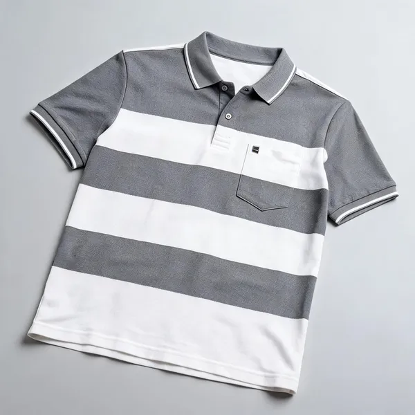 Mens_Grey_Off_White_Striped_Polo_T_Shirt_Gray