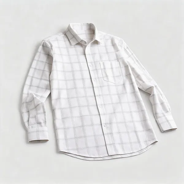 Mens_Checked_Formal_Shirt_White