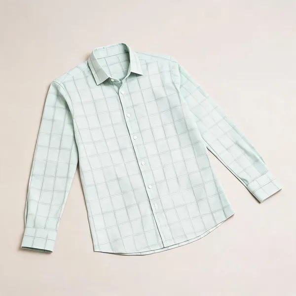 Mens_Checked_Formal_Shirt_Soft_Ivory_White