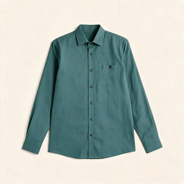 Mens_Linen__Formal_Shirt_Green