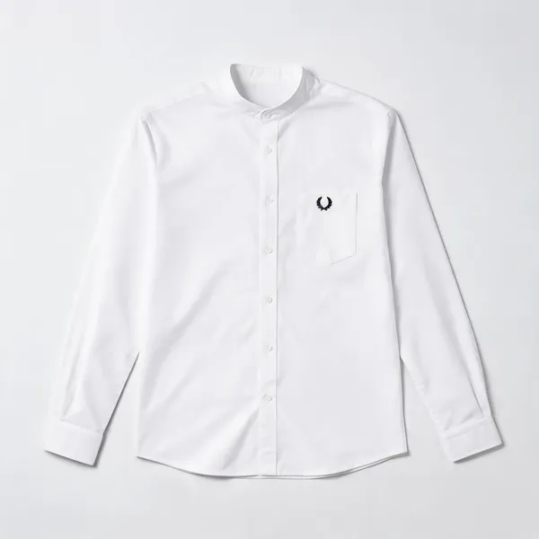 Cotton_Mandarin_Collar_Formal_Shirt_For_Men_White