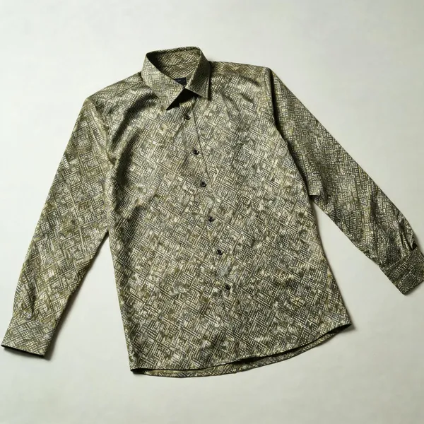 Mens_Olive_Green_And_Grey_Textured_Full_Sleeve_Formal_Shirt_Green