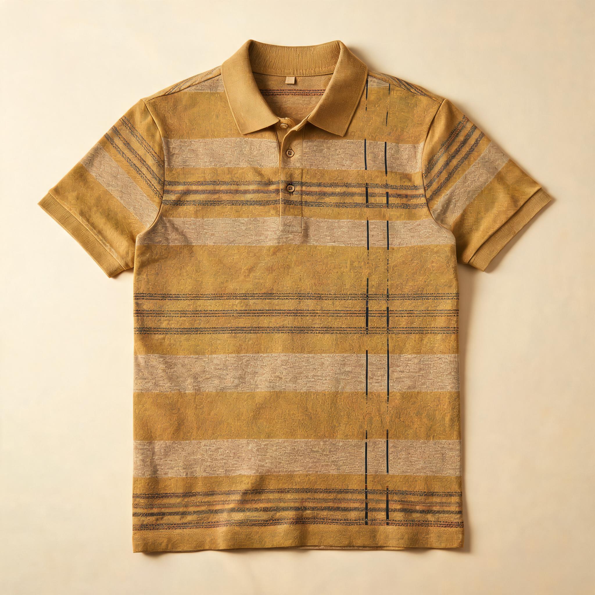 Mens_Mustard_Gold_Striped_Polo_T_Shirt_Mustard_Yellow