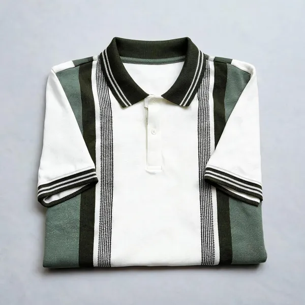 Mens_Striped_Polo_T_Shirt_Olive_Green