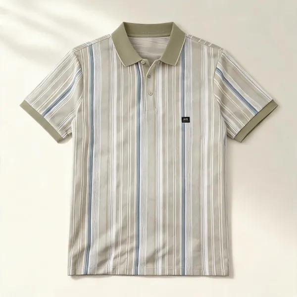 Mens_Olive_Green_Vertical_Stripe_Polo_T_Shirt_Mehendi_Olive