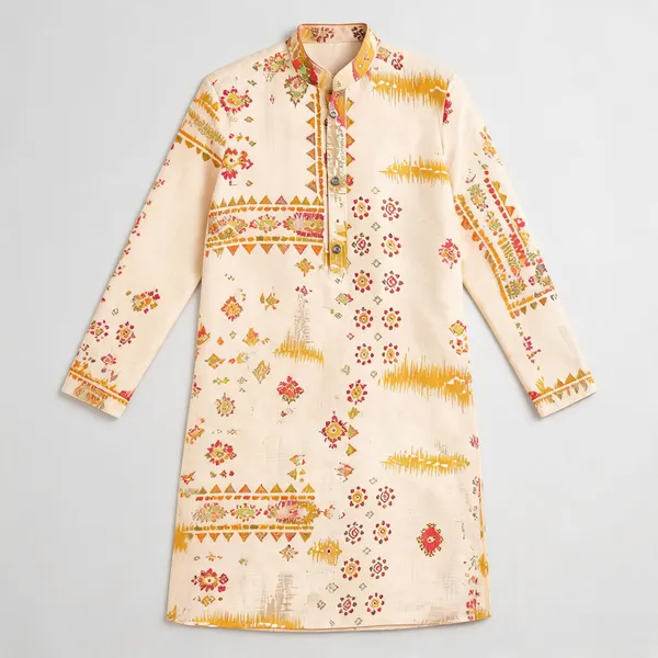 Mens_Ivory_Printed_Festive_Kurta