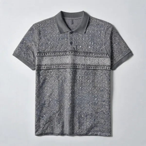 Mens_Slate_Grey_Geometric_Printed_Polo_T_Shirt_Gray